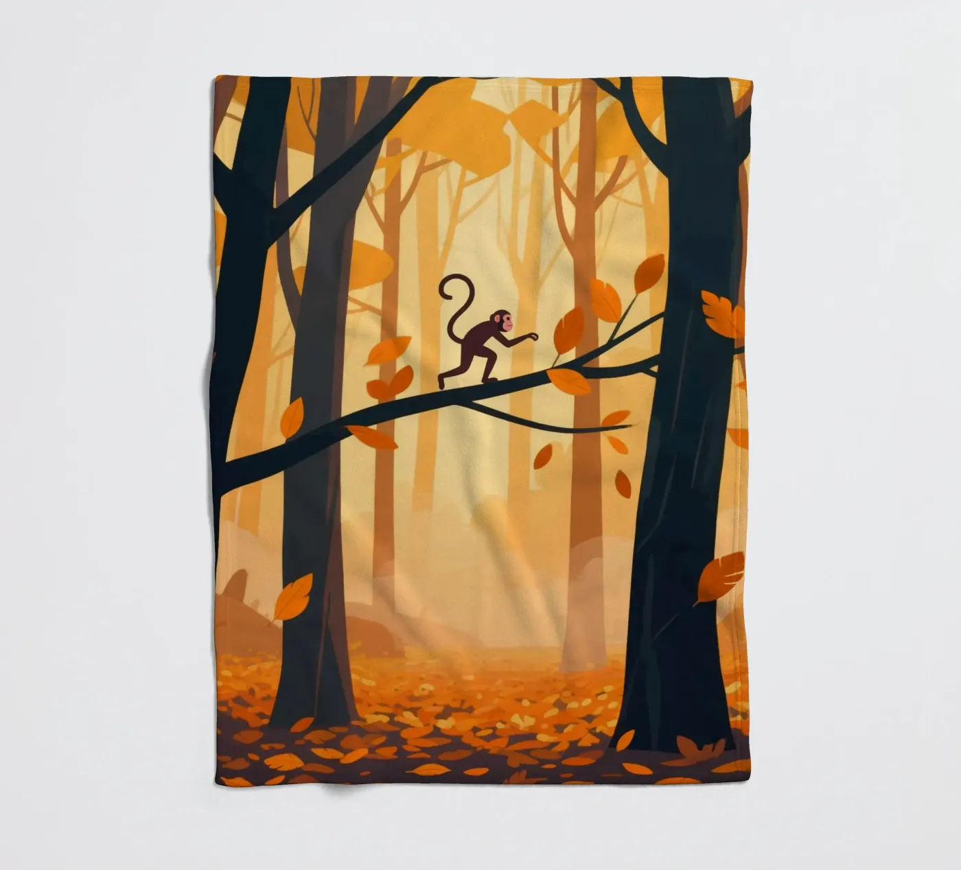 Monkey Forest fleece blanket by knowledge