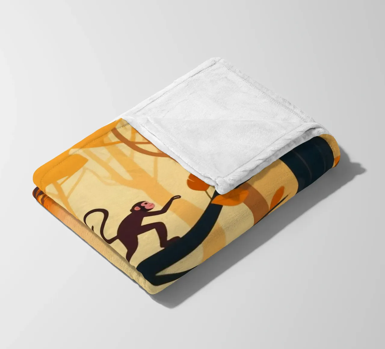 Foresta di scimmie coperta in pile da knowledge