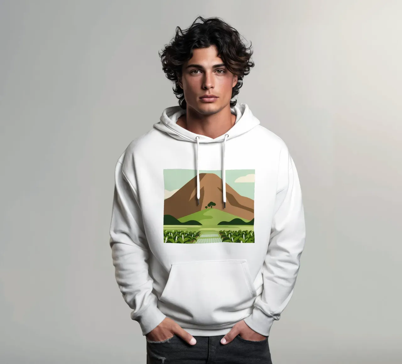 Paesaggio felpa con cappuccio da knowledge
