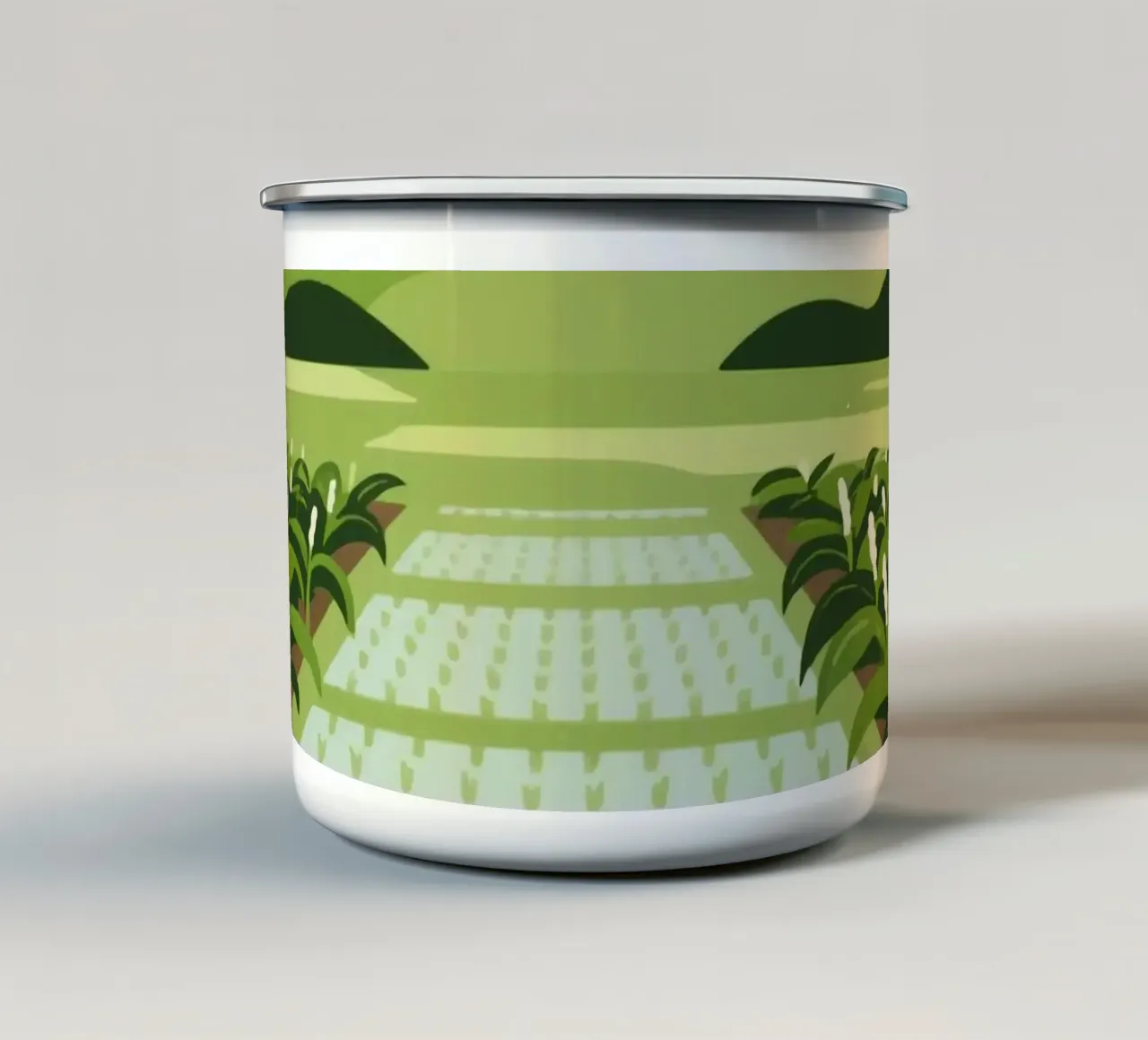 Paesaggio tazza in smalto da knowledge