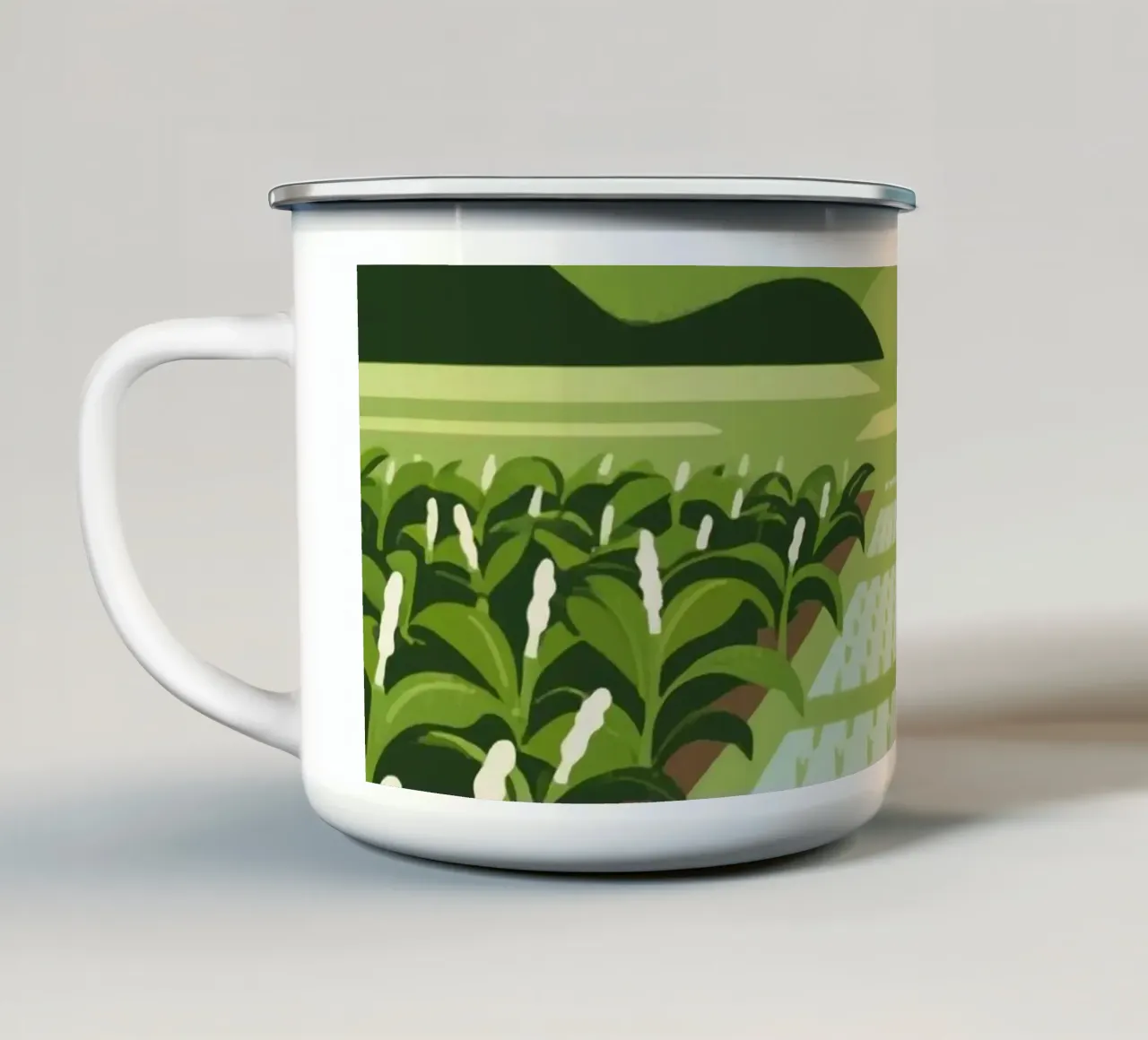 Paesaggio tazza in smalto da knowledge