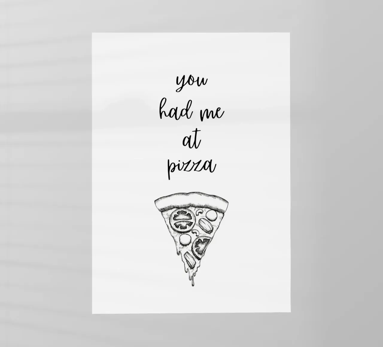 you had me at pizza pellicola backlit da PinkCandyWalls
