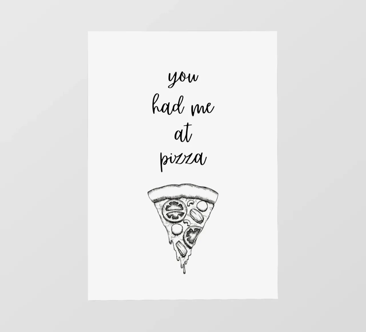 you had me at pizza pellicola backlit da PinkCandyWalls