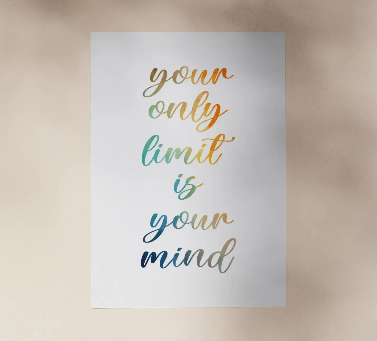 Your only limit lámina retroiluminada de PinkCandyWalls