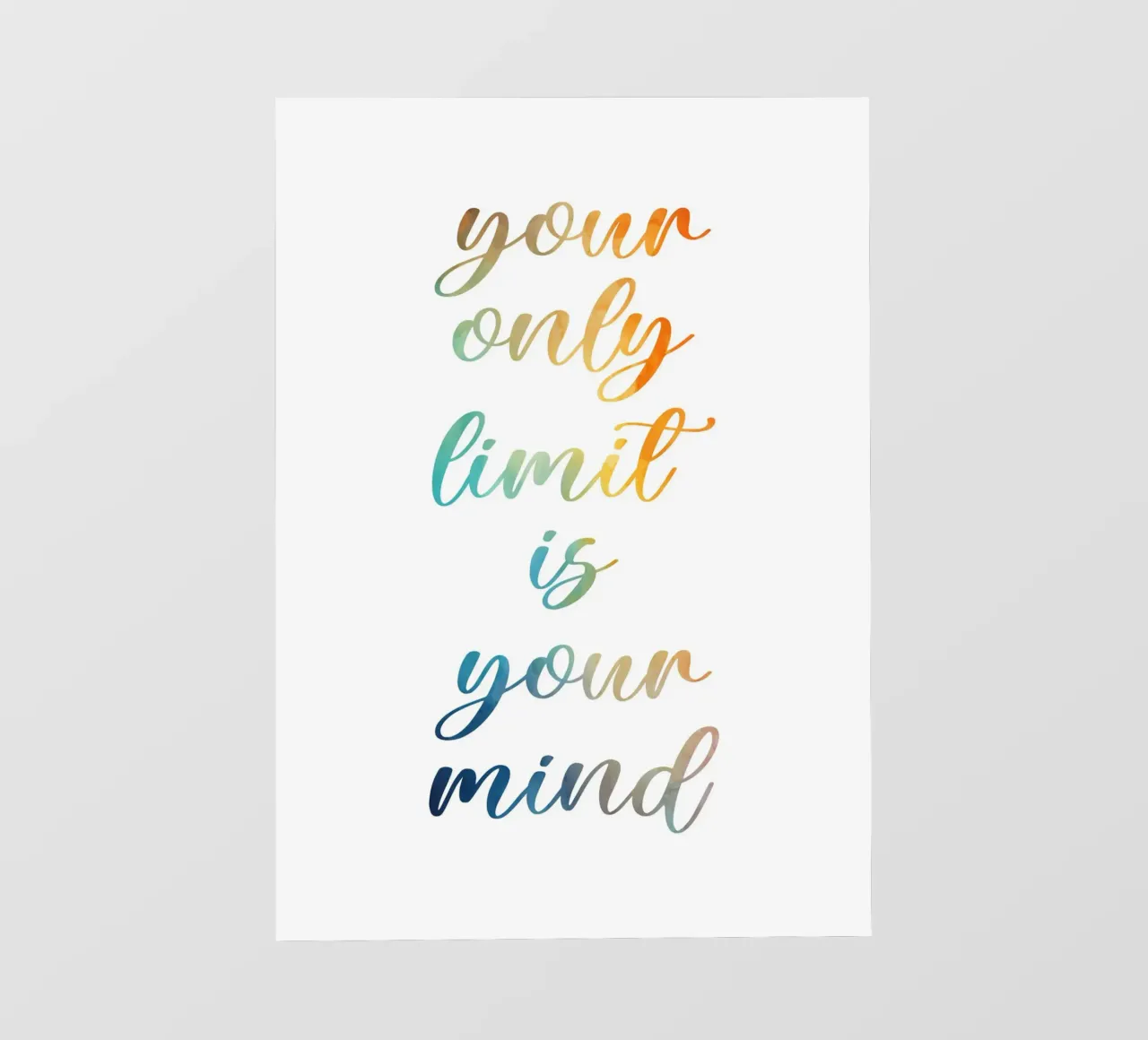 Your only limit lámina retroiluminada de PinkCandyWalls