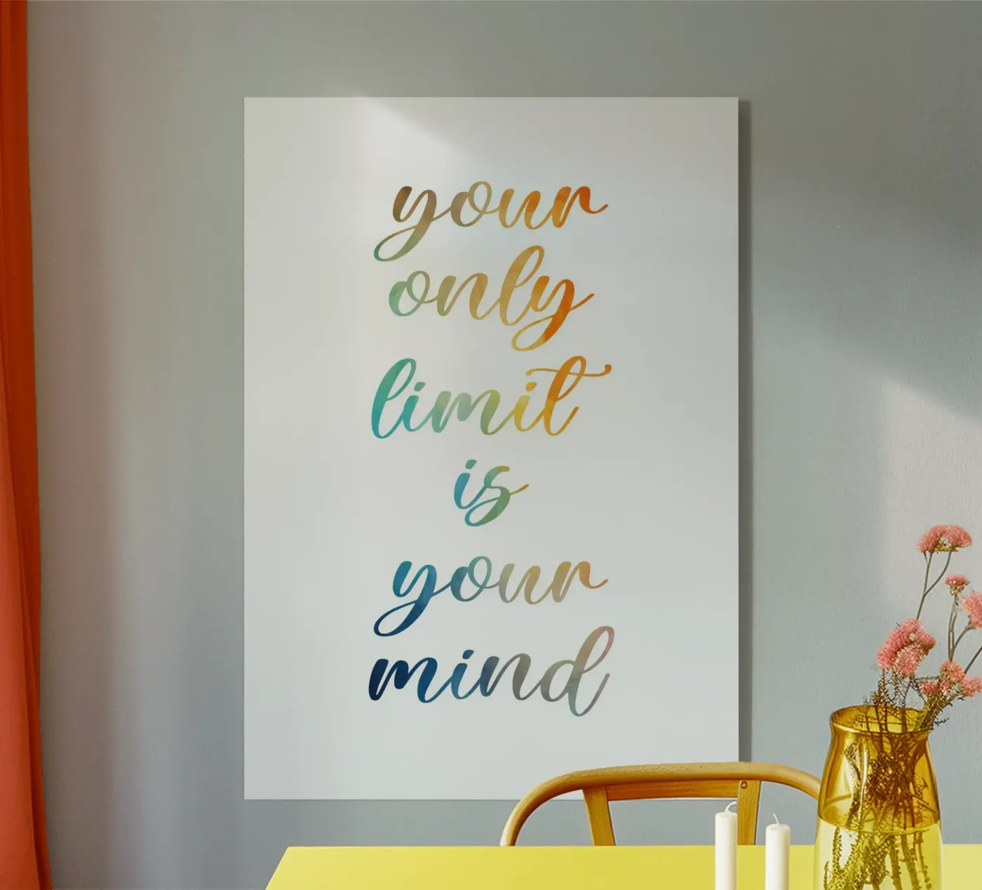 Your only limit Acryl-Glas von PinkCandyWalls