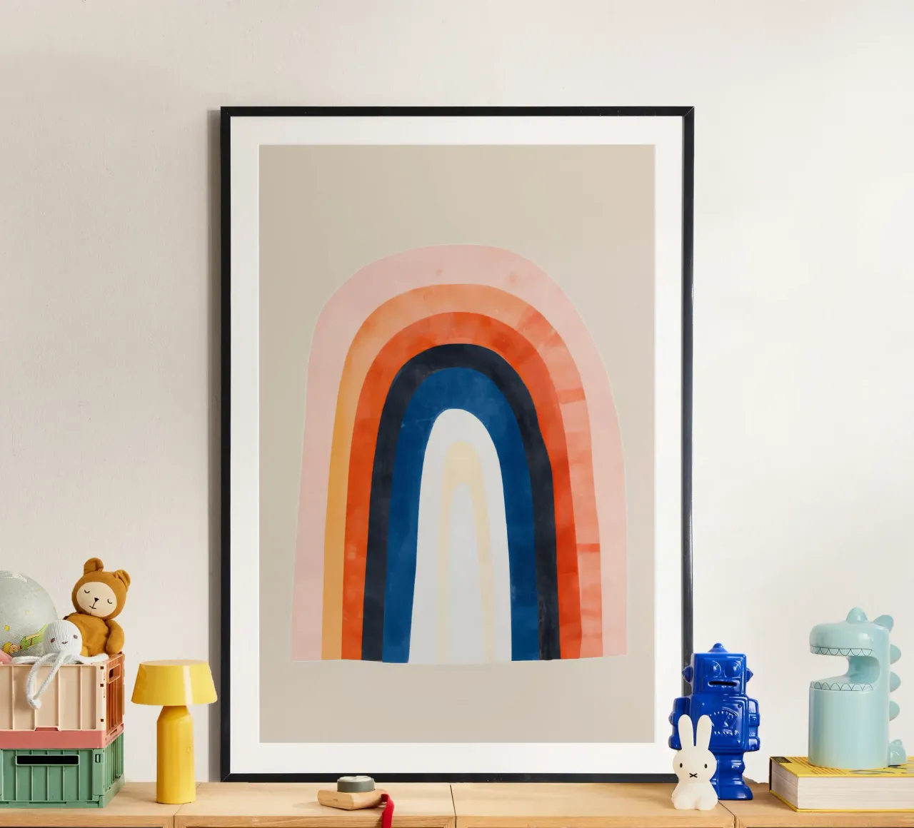 Over the rainbow poster con telaio in alluminio da interiorisla