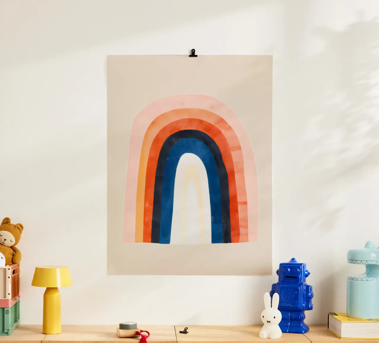Over the rainbow poster con telaio in alluminio da interiorisla