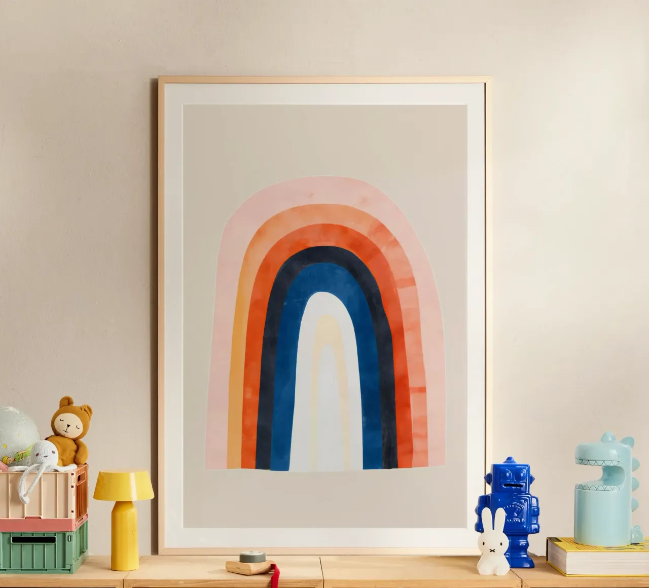 Over the rainbow poster con telaio in alluminio da interiorisla