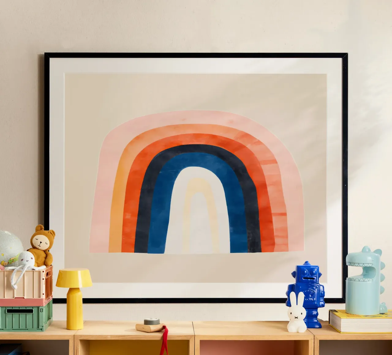 Over the rainbow poster con telaio in alluminio da interiorisla