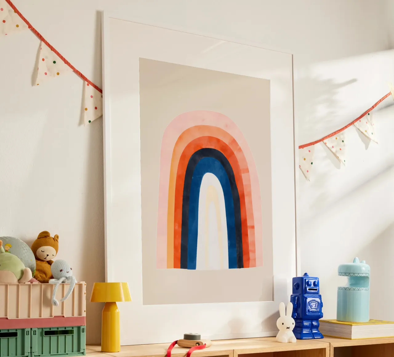 Over the rainbow poster con telaio in alluminio da interiorisla