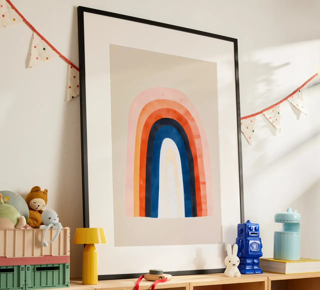Over the rainbow poster con telaio in alluminio da interiorisla