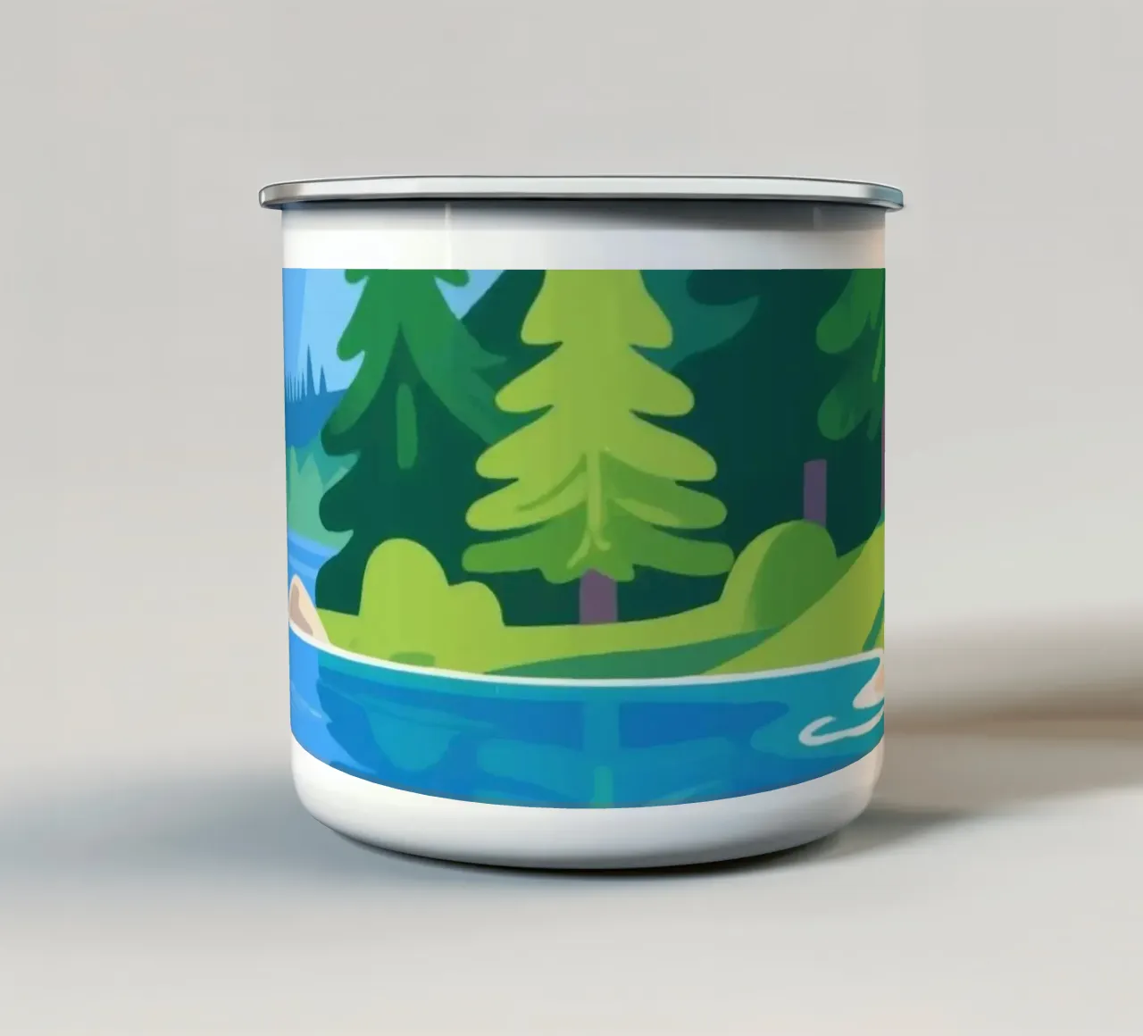 Foresta del lago tazza in smalto da knowledge