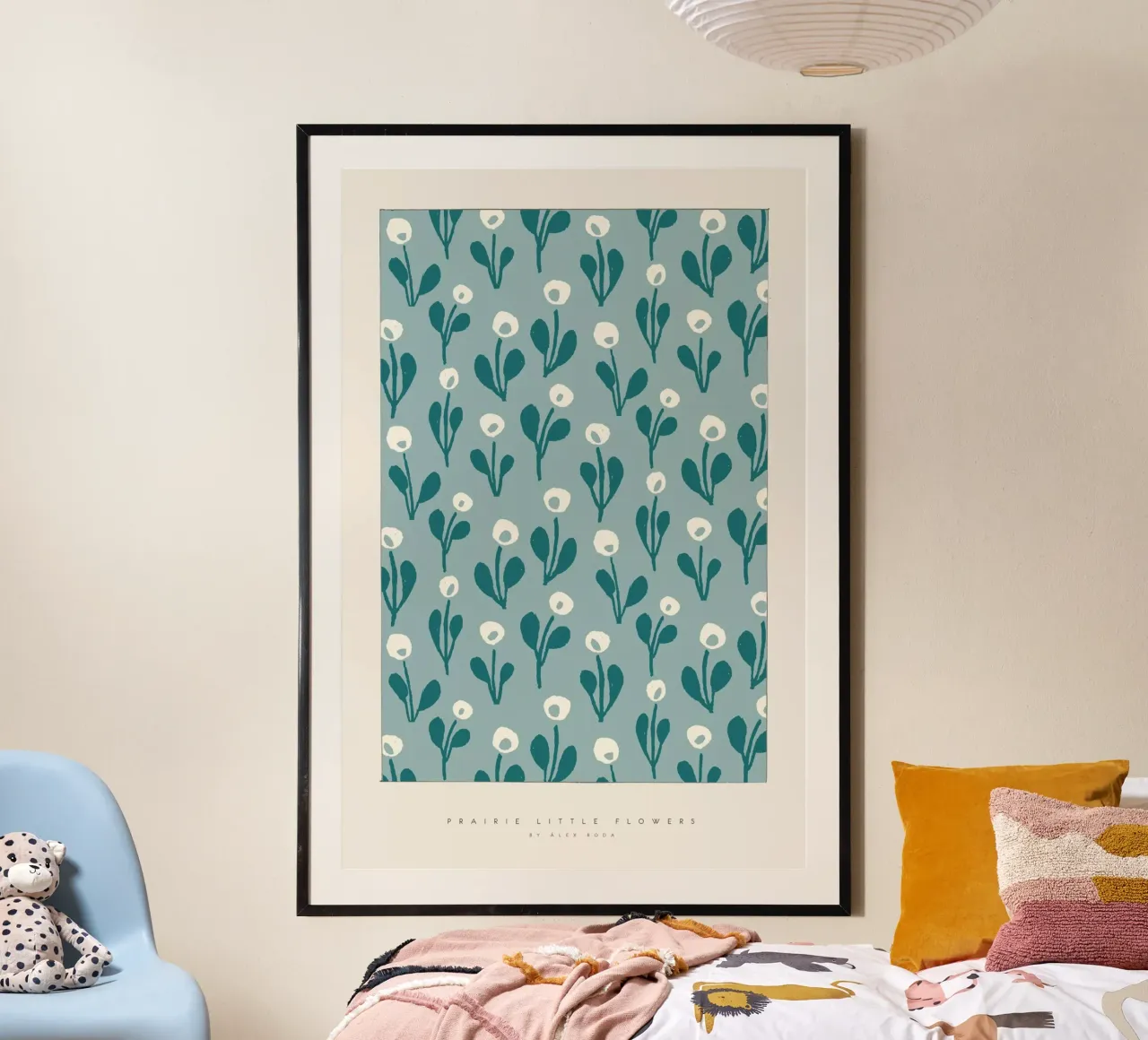 Àlex Roda - Prairie little Flowers poster con telaio in legno da The Artcircle