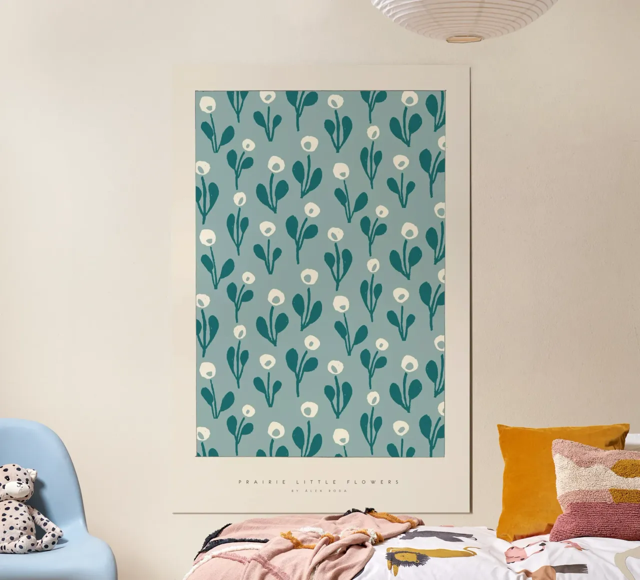 Àlex Roda - Prairie little Flowers poster con telaio in legno da The Artcircle