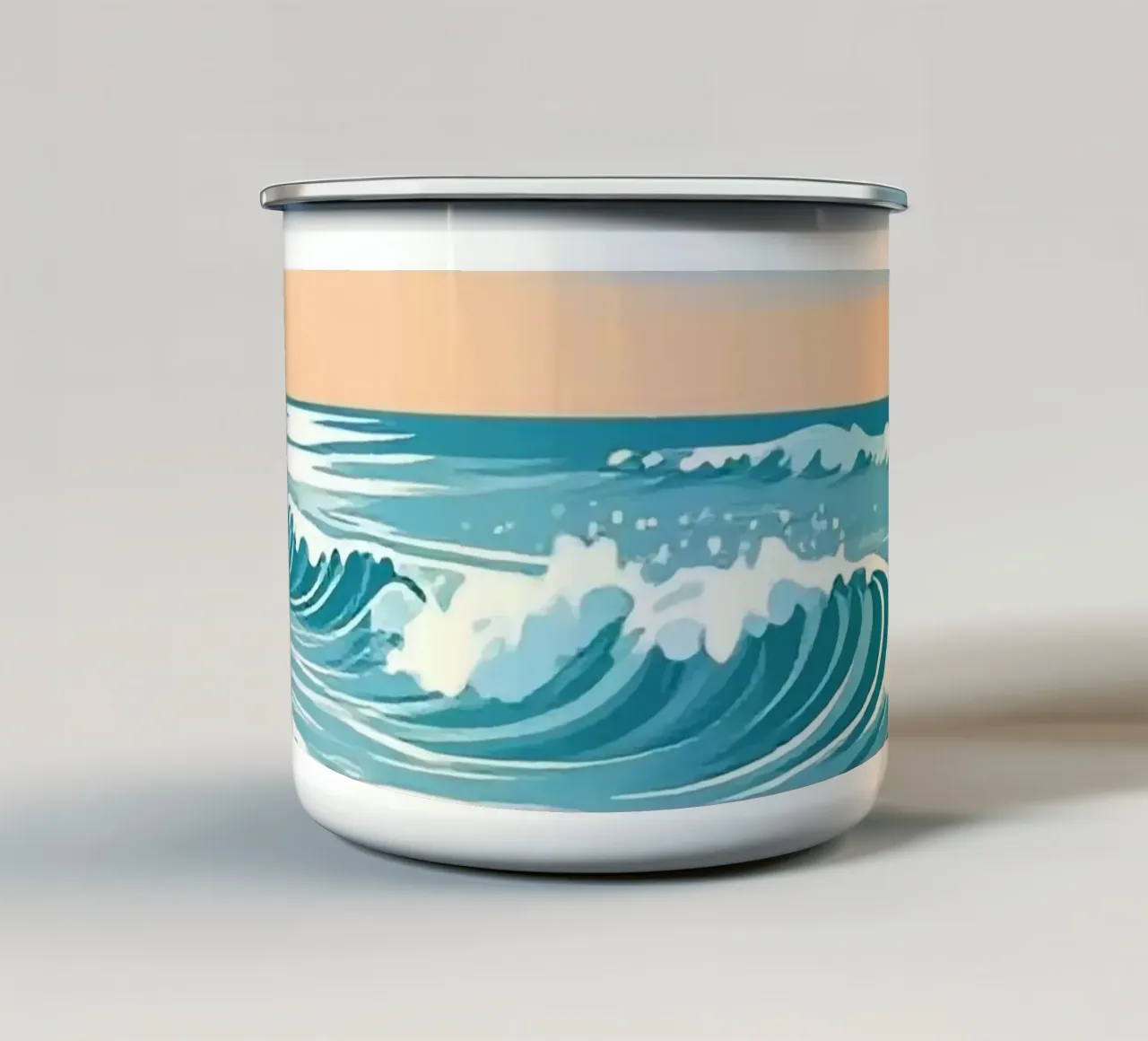 Arcobaleno nel mare tazza in smalto da knowledge