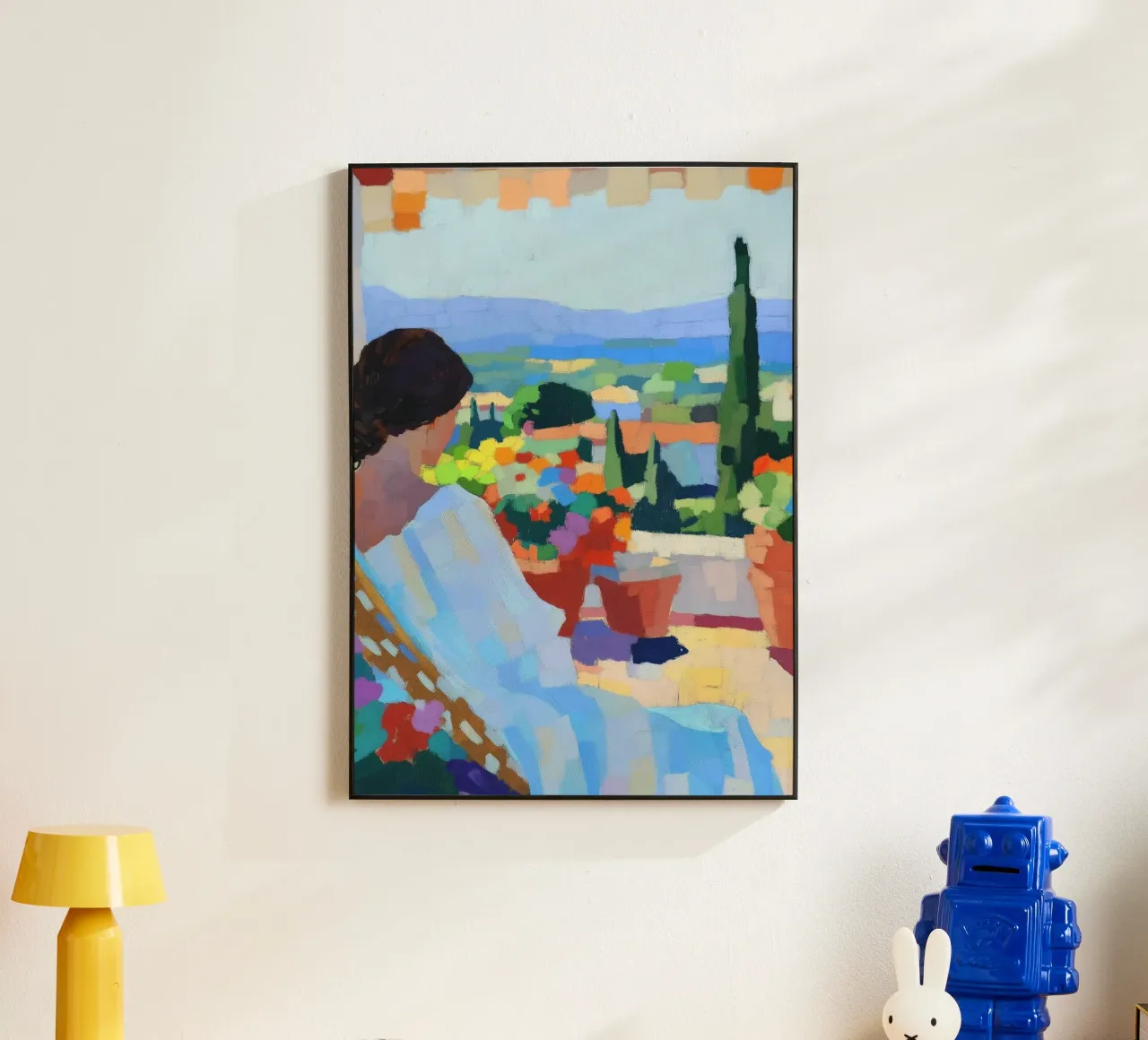 Vista su una terrazza della Costa Azzurra | Colore del post-impressionismo Ar alluminio dibond da dawnthesea