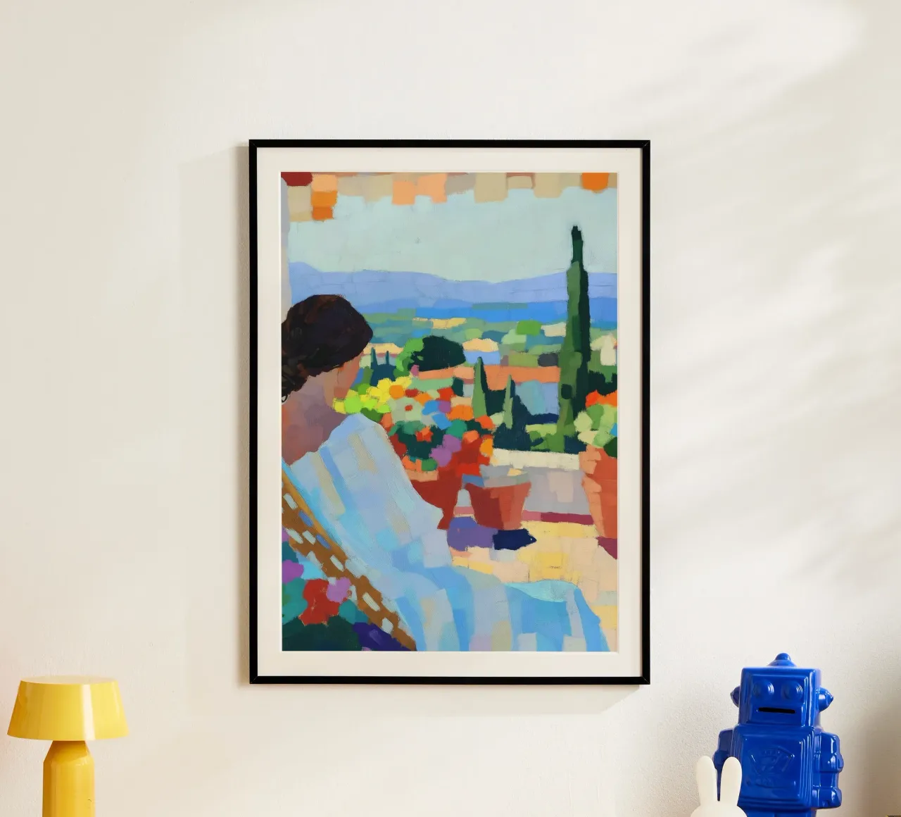 Vista su una terrazza della Costa Azzurra | Colore del post-impressionismo Ar carta hahnemühle da dawnthesea