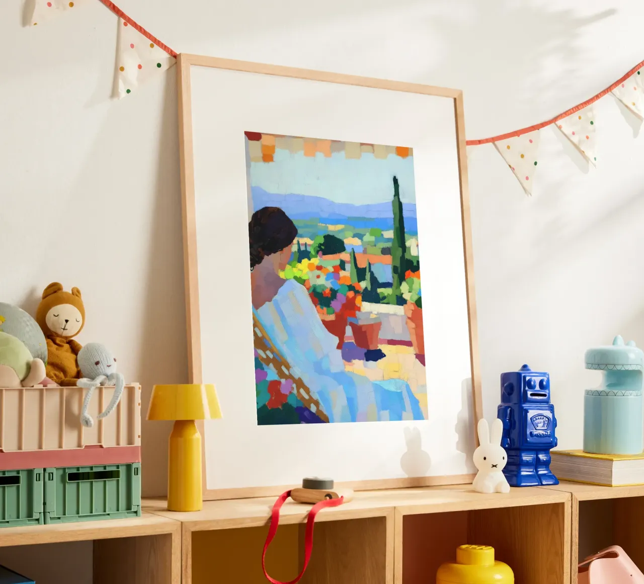Vista su una terrazza della Costa Azzurra | Colore del post-impressionismo Ar carta hahnemühle da dawnthesea