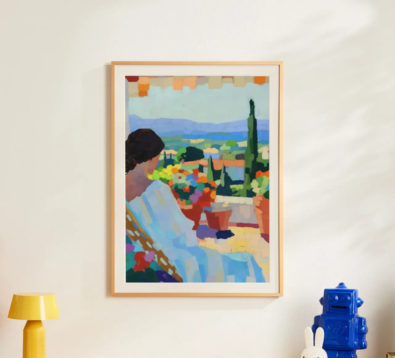 Vista su una terrazza della Costa Azzurra | Colore del post-impressionismo Ar carta hahnemühle da dawnthesea