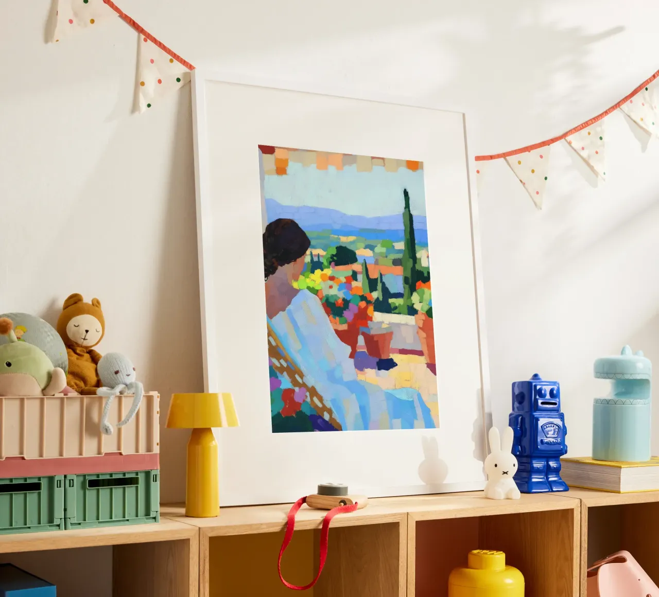 Vista su una terrazza della Costa Azzurra | Colore del post-impressionismo Ar carta hahnemühle da dawnthesea
