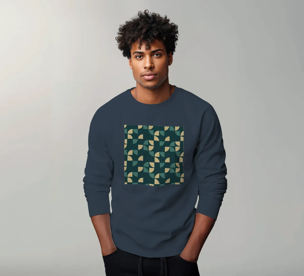 Motivo geometrico felpa da Kim Hubball Studio