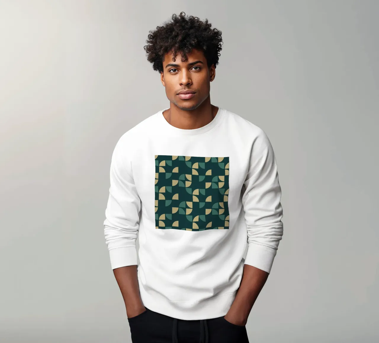 Motivo geometrico felpa da Kim Hubball Studio
