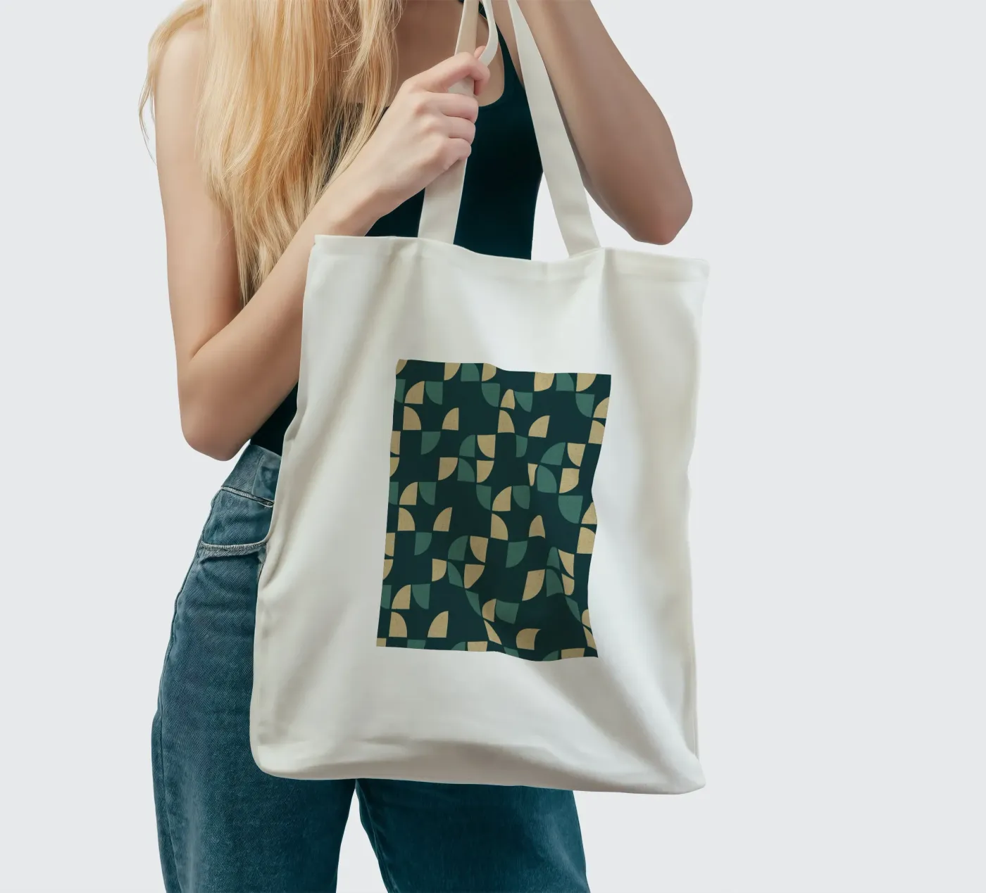 Geometric Pattern tote bag by Kim Hubball Studio