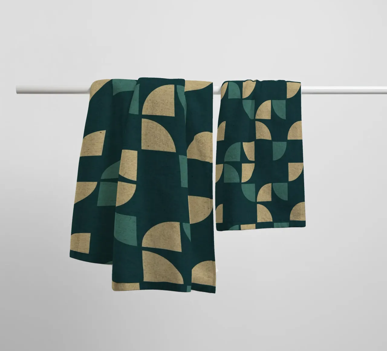 Geometric Pattern towel by Kim Hubball Studio