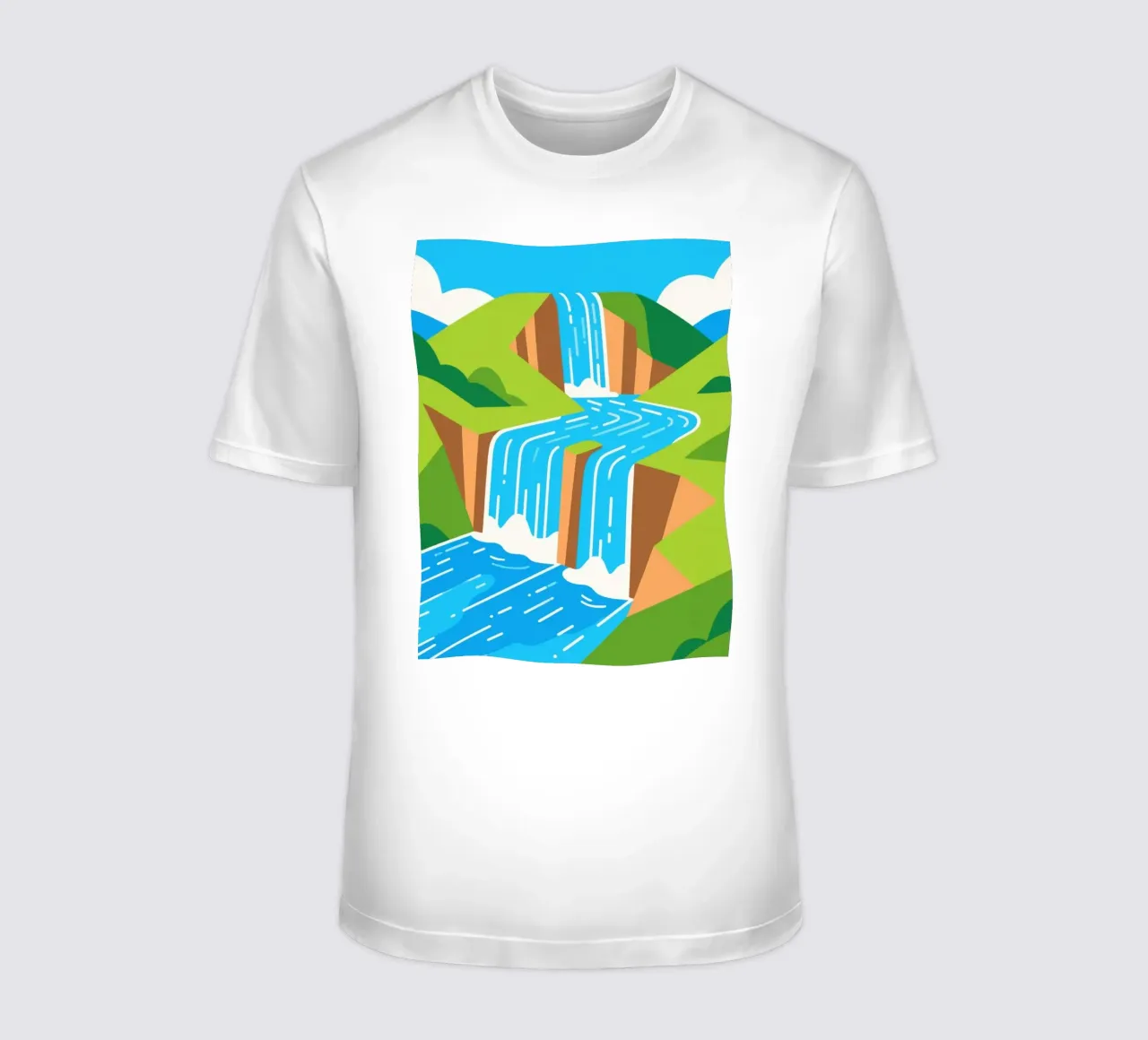 Paesaggio a cascata t-shirt da knowledge
