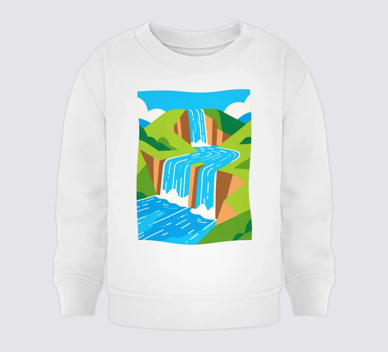 Paesaggio a cascata felpa neonato da knowledge