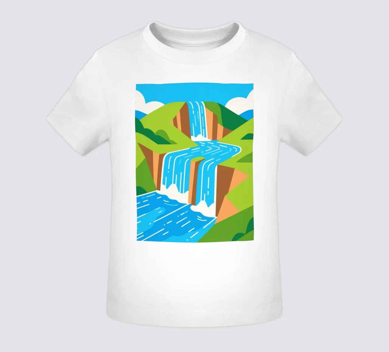 Paesaggio a cascata maglietta neonato da knowledge