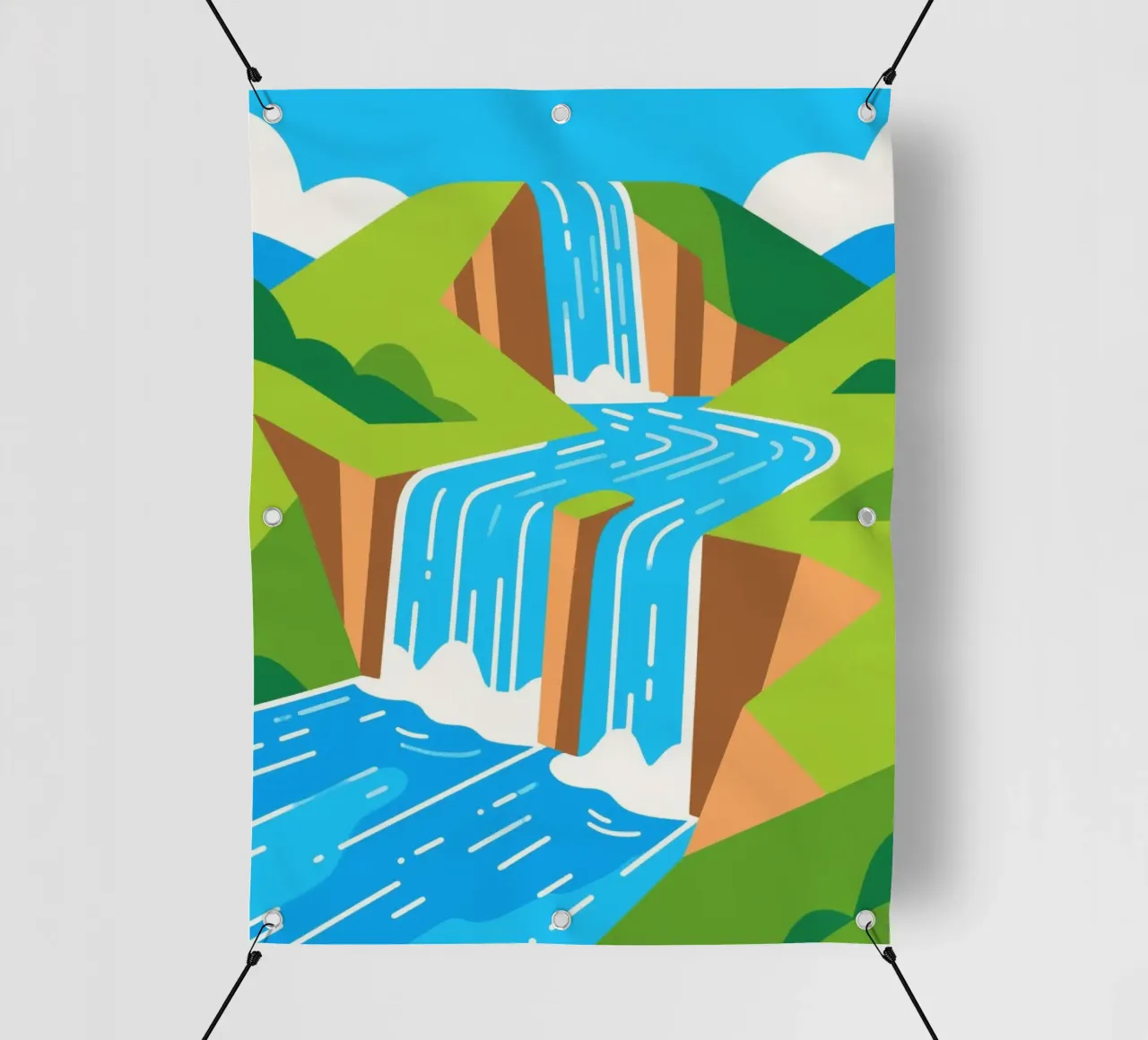 Paesaggio a cascata telo in pvc da knowledge
