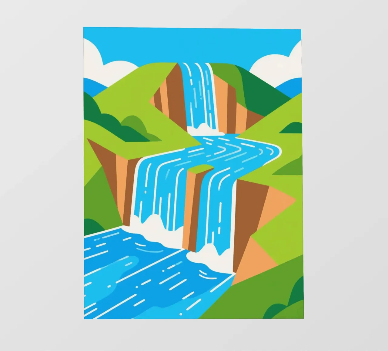Paesaggio a cascata telo in pvc da knowledge