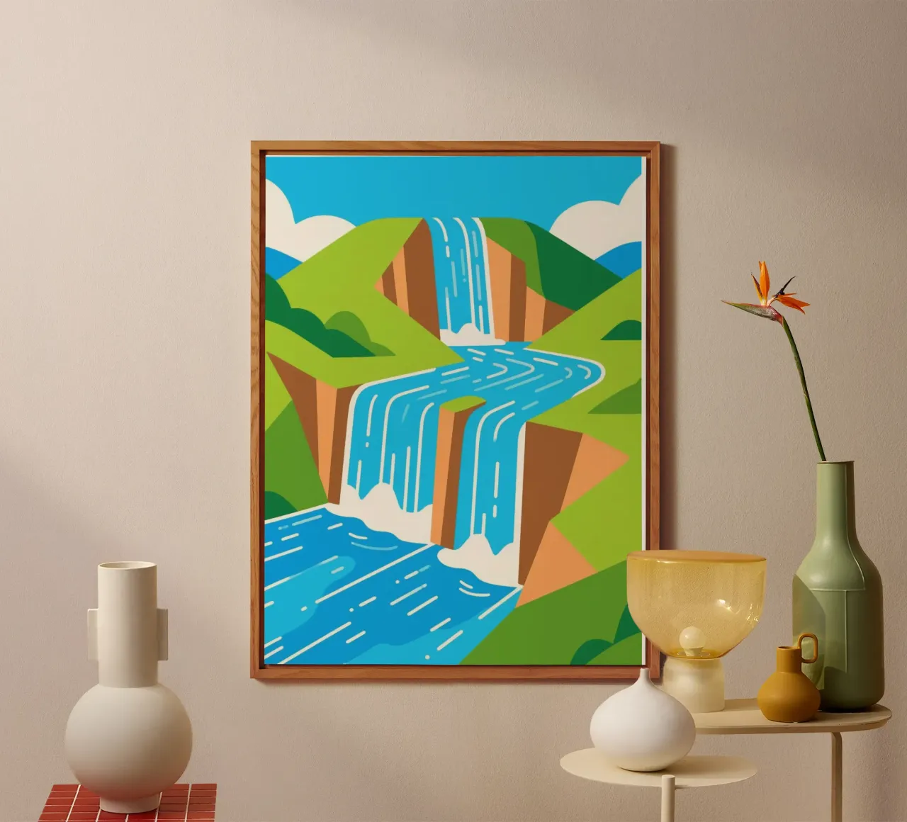 Paesaggio a cascata alluminio dibond da knowledge