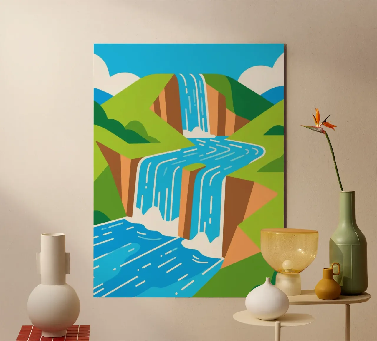 Paesaggio a cascata alluminio dibond da knowledge