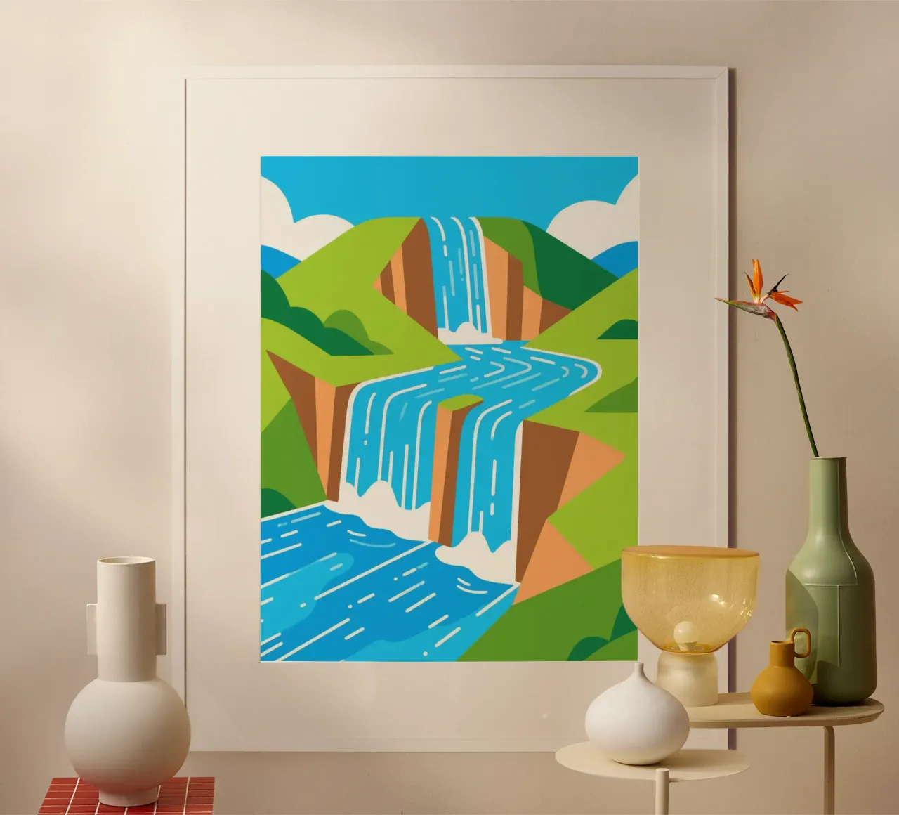 Paesaggio a cascata carta hahnemühle da knowledge