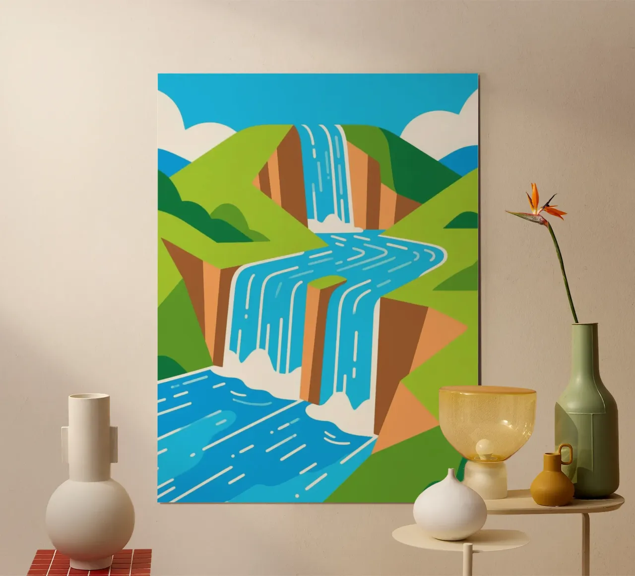 Paesaggio a cascata carta hahnemühle da knowledge