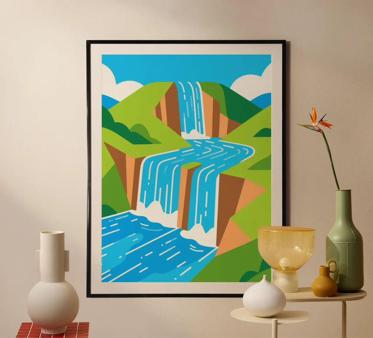 Paesaggio a cascata carta hahnemühle da knowledge