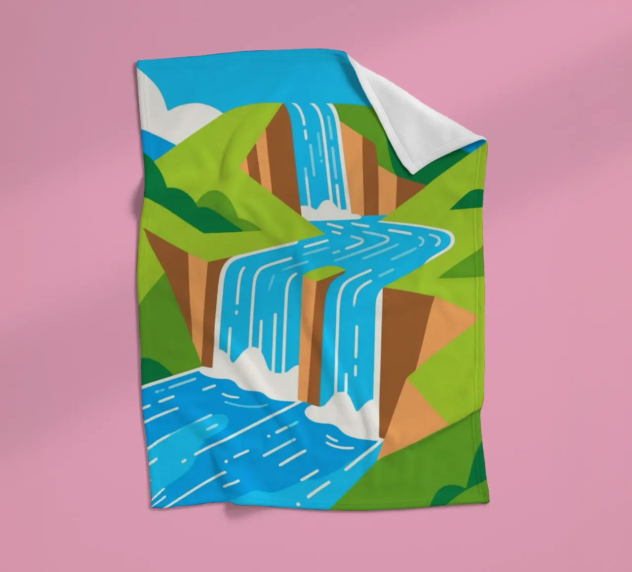 Paesaggio a cascata coperta in pile da knowledge