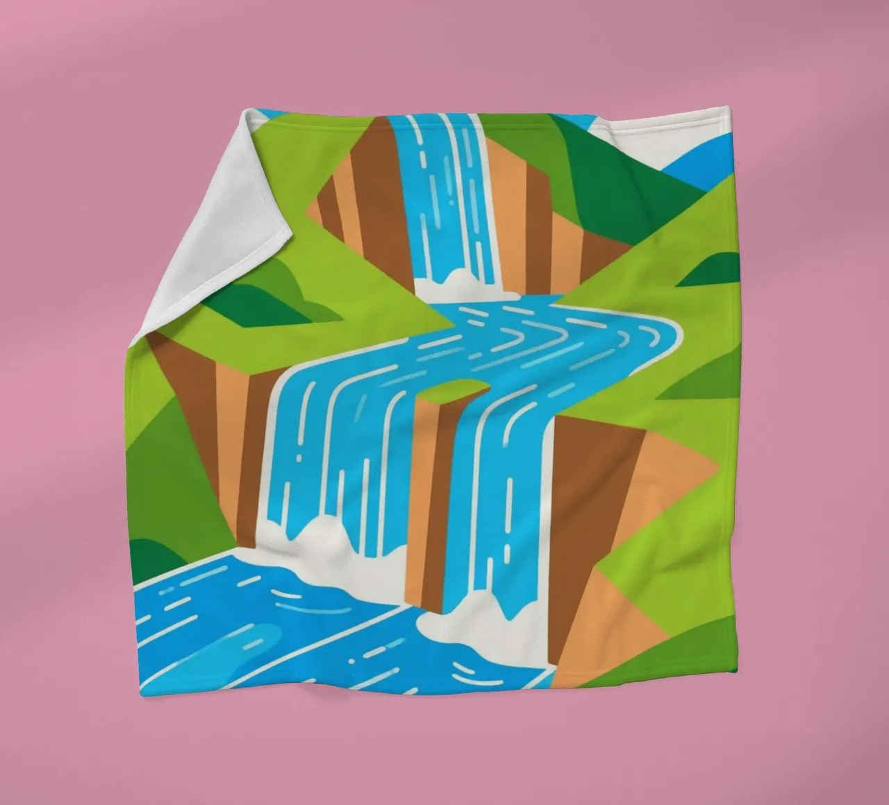 Paesaggio a cascata coperta in pile da knowledge