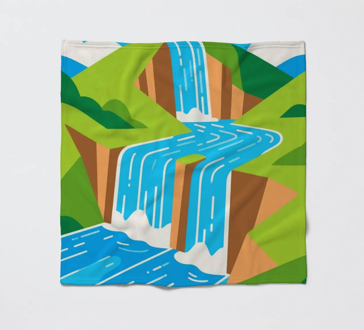 Paesaggio a cascata coperta in pile da knowledge