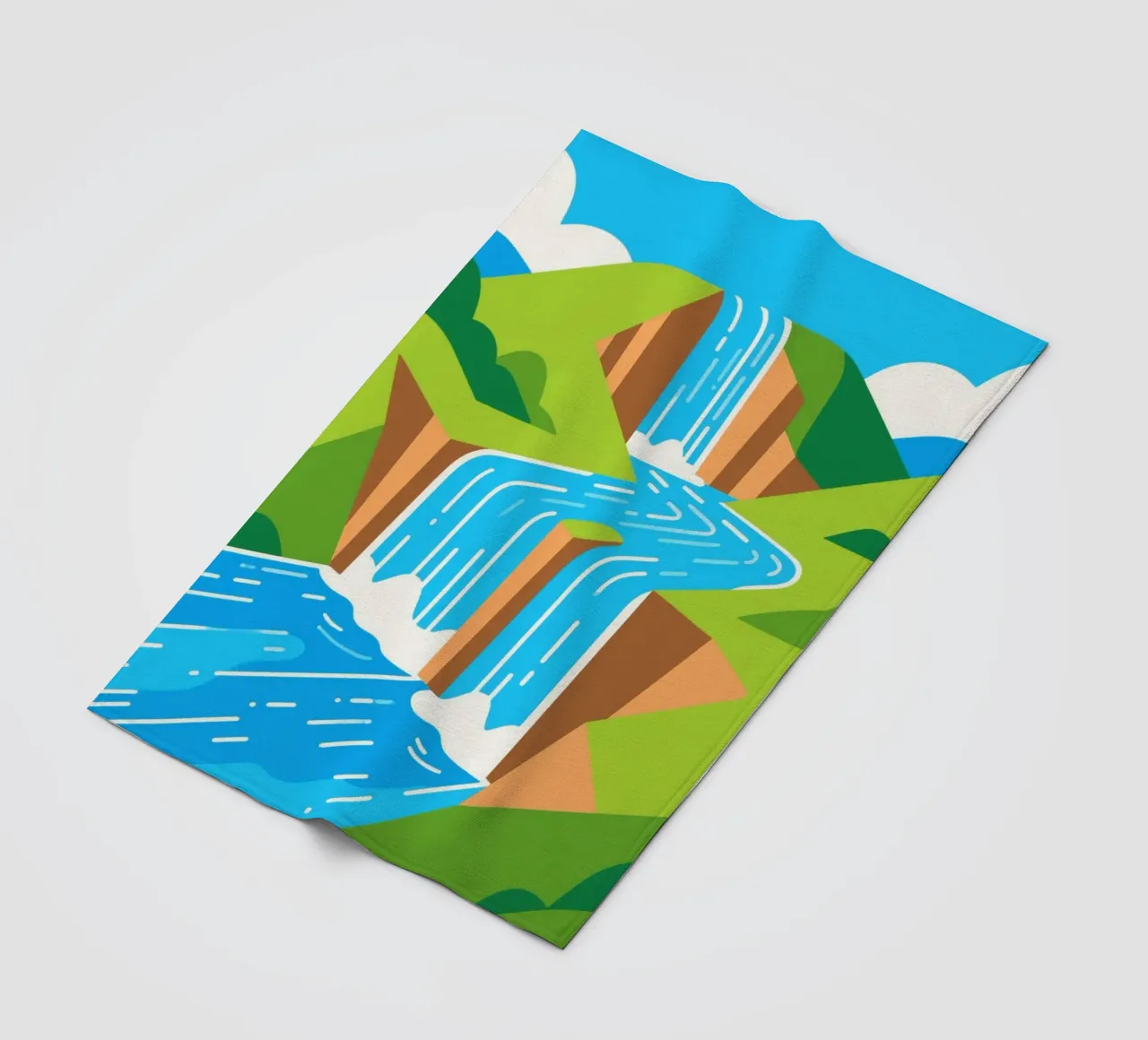 Paesaggio a cascata coperta in pile da knowledge