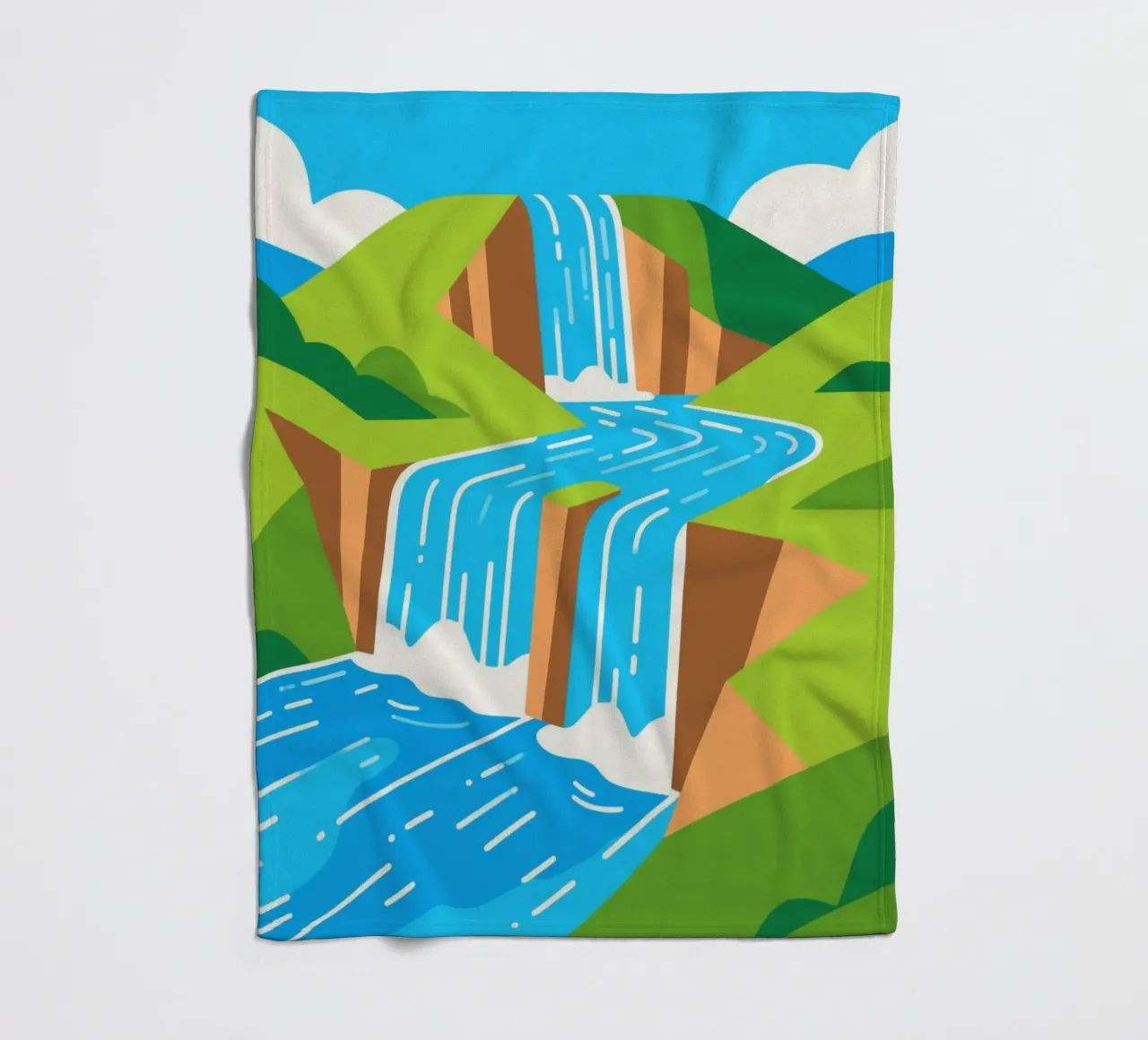 Paesaggio a cascata coperta in pile da knowledge