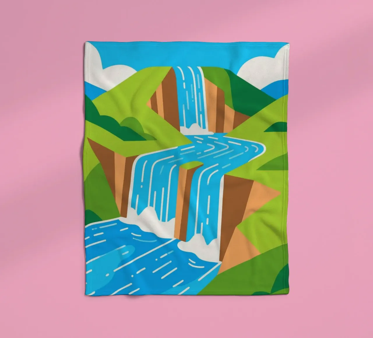 Paesaggio a cascata coperta in pile da knowledge