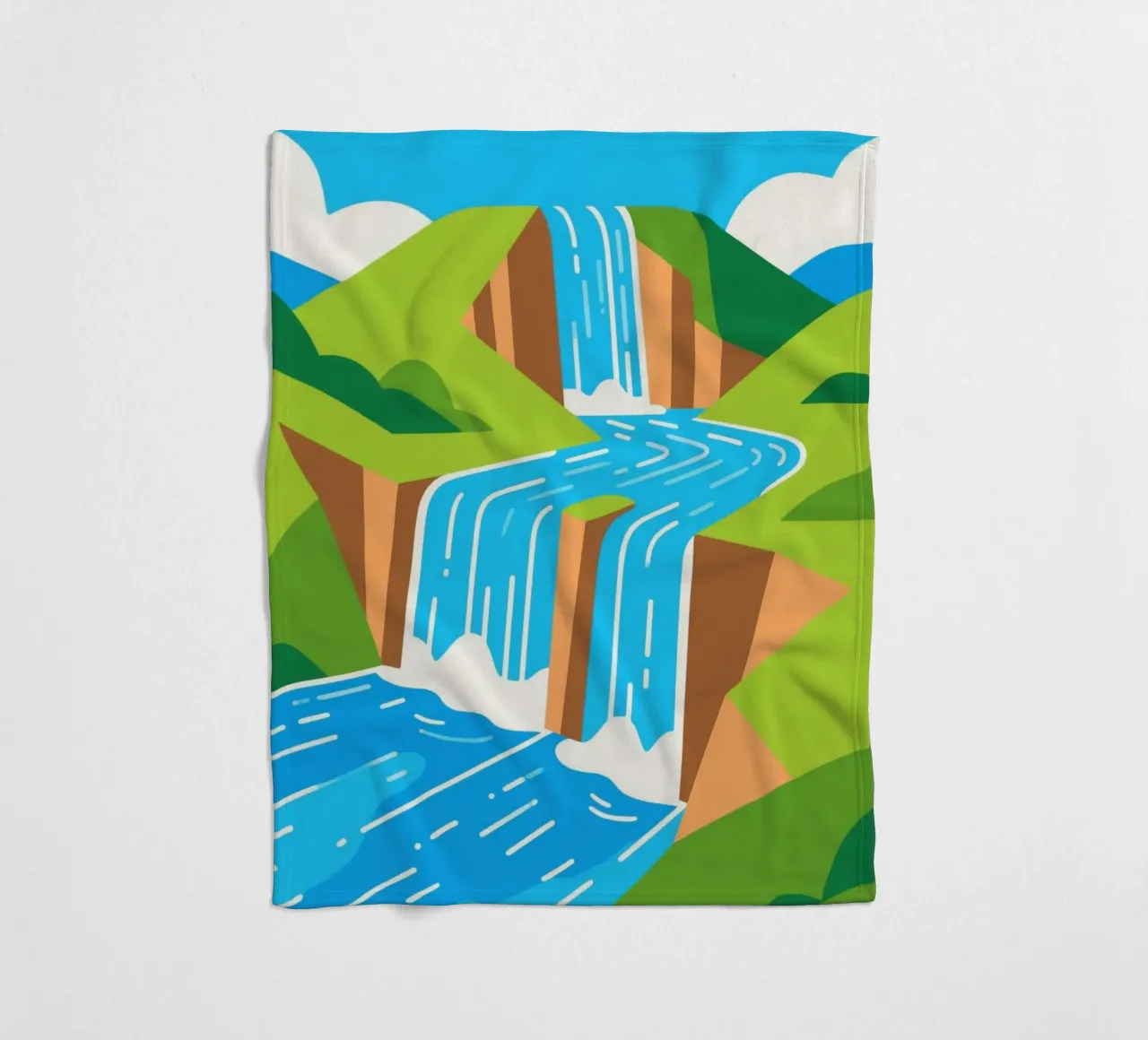 Paesaggio a cascata coperta in pile da knowledge