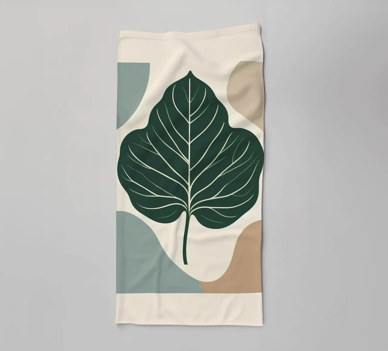Minimalist illustration of a single fiddle leaf fig towel by Bloom And Brush