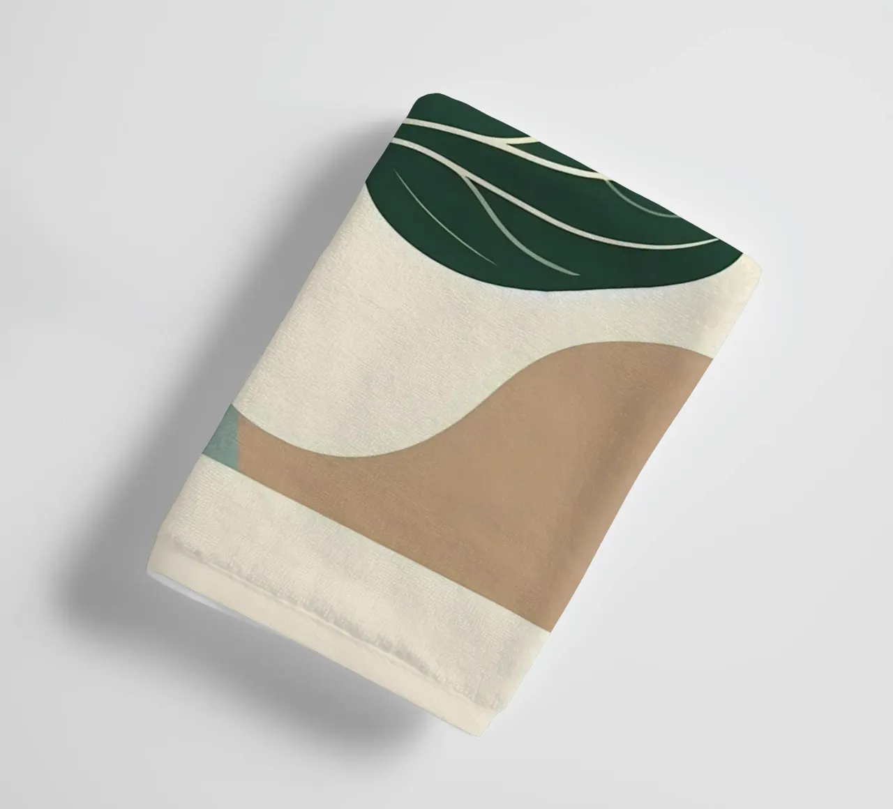 Minimalist illustration of a single fiddle leaf fig towel by Bloom And Brush