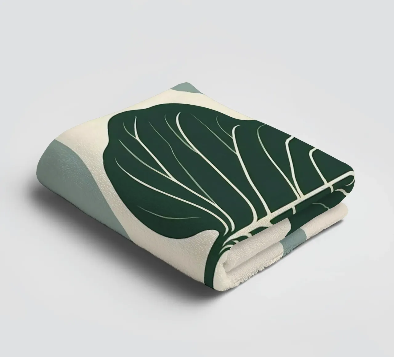 Minimalist illustration of a single fiddle leaf fig towel by Bloom And Brush