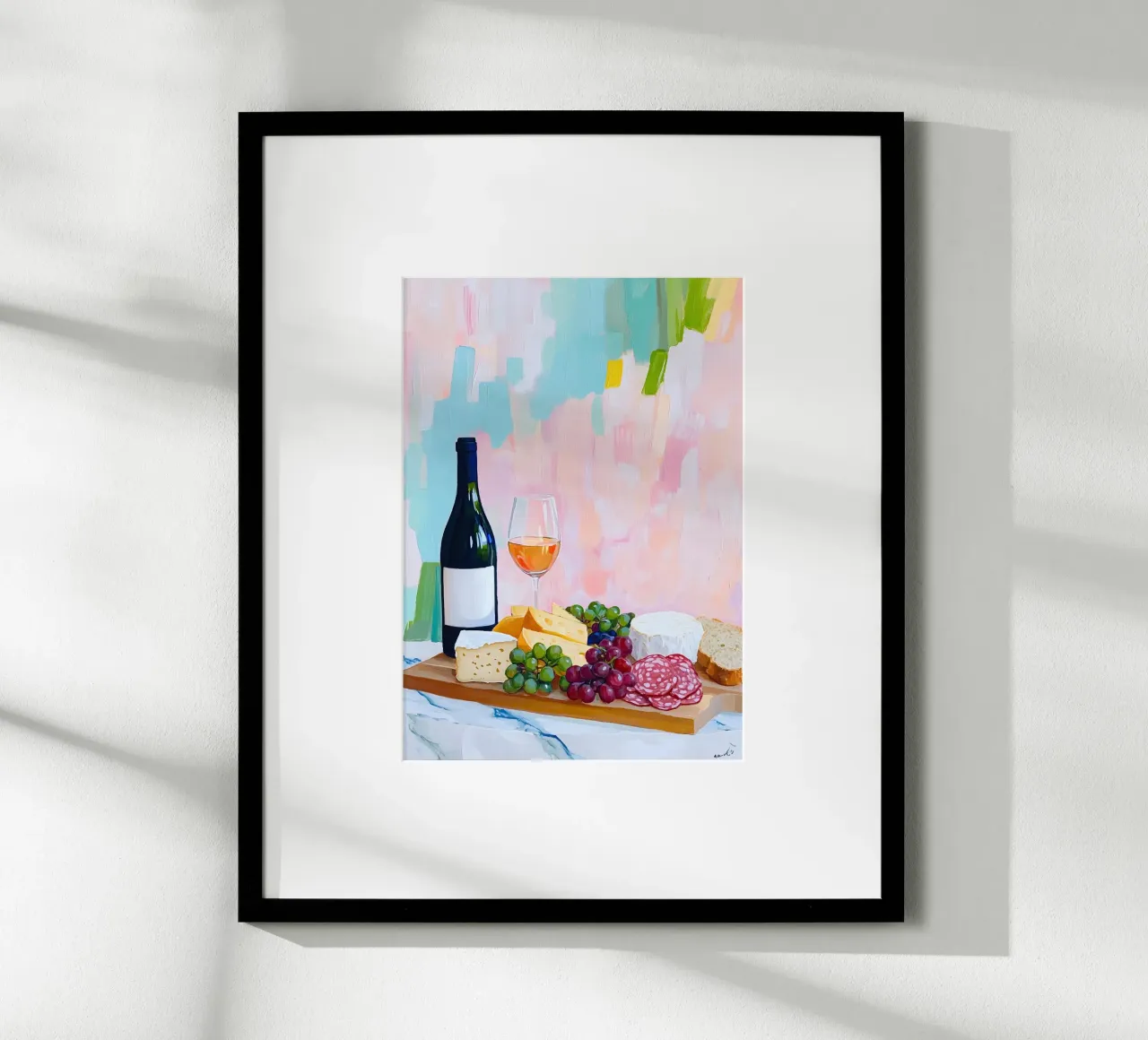 Rosé & Charcuterie | Natura morta pop art in cucina carta hahnemühle da dawnthesea